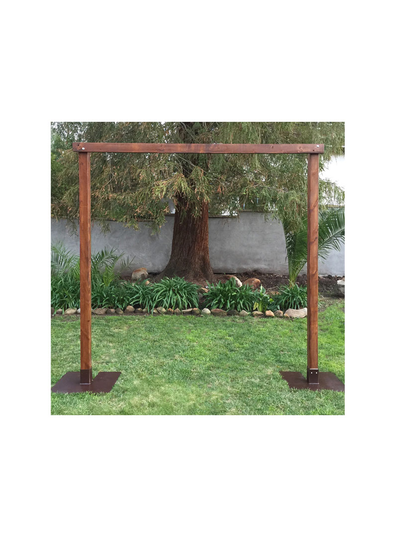Dark Wood Arch Anar Party Rentals